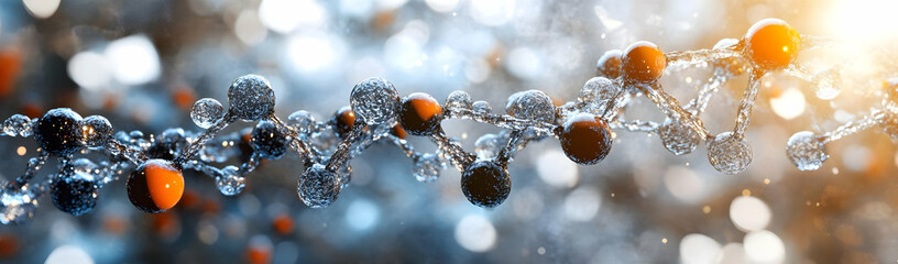 Poster - Molecular chain, science, bokeh, research