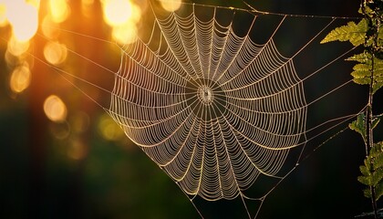spider web in the morning dew