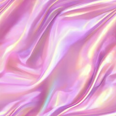 Poster - Iridescent Holographic Pattern with Rainbow Reflective Texture and Smooth Flowing Surface
