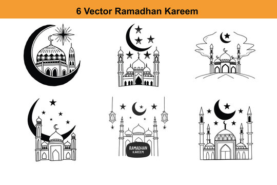Ramadan Icon,Islamic holy kaaba of hajj in mecca greeting background stock illustration