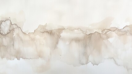 Poster - Abstract watercolor landscape in soft beige and cream tones