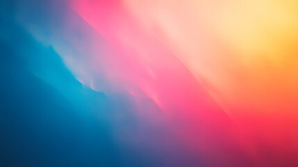 Fototapete - Abstract colorful background blending blue pink yellow and orange hues