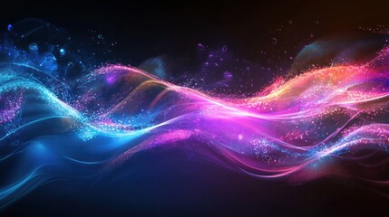 Poster - A captivating flow of vibrant colors, merging into each other, creating a mesmerizing abstract design for digital art and backgrounds.