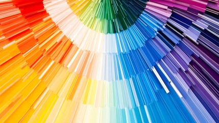 Fototapete - Colorful spectrum expanding in a circular pattern creating a vibrant design