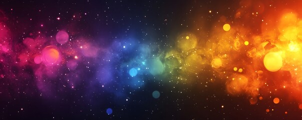 Poster - Colorful nebula and stars creating a breathtaking cosmic landscape