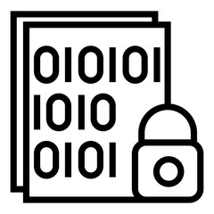 Poster - data encryption vector icon