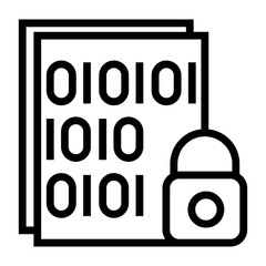Poster - data encryption vector icon