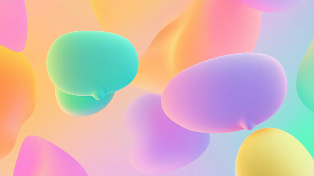 Abstract 3d rendering speech bubbles.