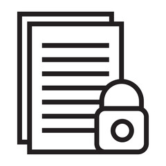 Poster - document protection vector icon