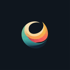Poster - Abstract 3D Sphere Logo Design, Vibrant Colors and Modern Graphic.