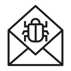 Poster - email virus vector icon
