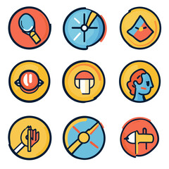 Poster - Vector Icon Set: Navigation, Search, Design, and Other Concepts