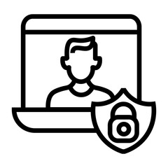 Aufkleber - online privacy vector icon