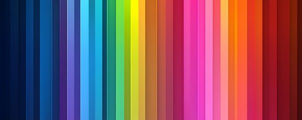 Poster - Colorful vertical stripes creating vibrant rainbow gradient background