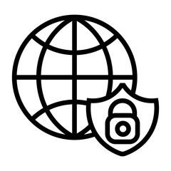 Poster - global secure vector icon
