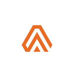 Abstract Geometric Letter A Logo design vector template isolated on white background