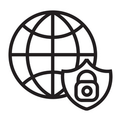 Poster - global secure vector icon