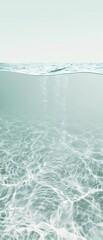Wall Mural - serene underwater scene with gentle waves.
