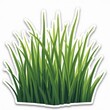 © ADog - Vibrant Green Sticker of Tall Grass with a Clean Cut Outline