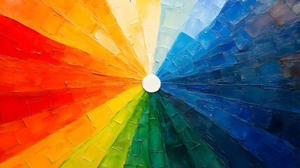 Poster - Colorful spectrum art, paint texture