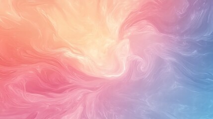 Fototapete - Swirling pastel colors create a soft, dreamy abstract background.