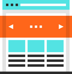 landing page flat line web icon concept