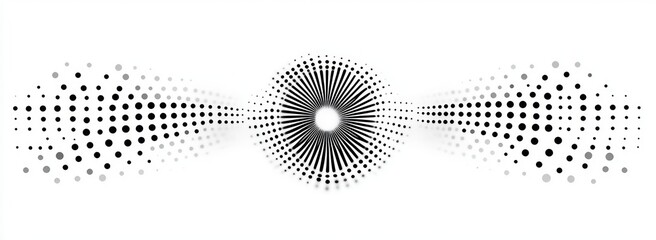 Aufkleber - Abstract Circular Dot Patterns in Modern Minimalist Style