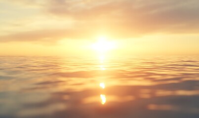 Aufkleber - Sunset over calm water creates a serene and tranquil atmosphere.