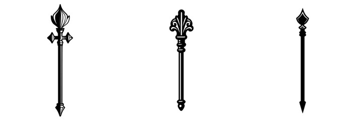 Poster - Decorative spear designs featuring ornate tips and sleek finishes for interior decor or events