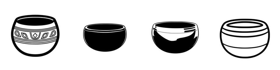 Poster - Various decorative bowls displayed in a minimalist style highlighting craftsmanship and design elements from diverse cultures