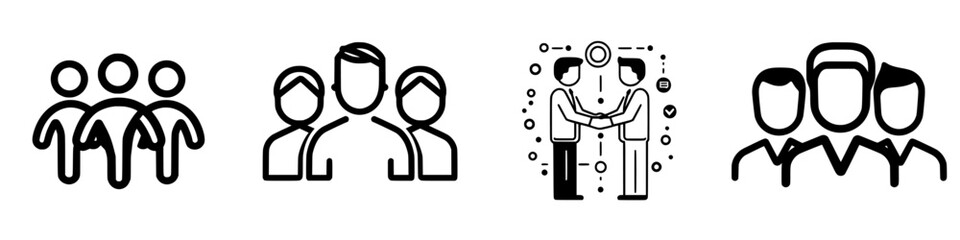 Poster - Graphic representations of teamwork and collaboration in a professional setting