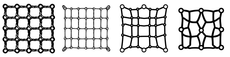 Poster - various designs of network structures illustrating different mesh patterns and connections in engine