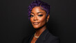 © Erzsbet - Professional Portrait of a Black Woman with Purple Hair, LGBTQ Pride