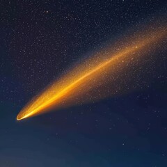 Wall Mural - comet passing through the night sky creating a thrilling moment of celestial wonder with a trail of 