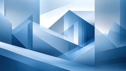 Poster - Abstract Geometric Cityscape - Digital Art - Background for Design