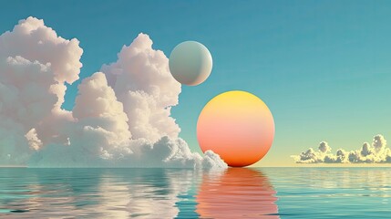 Poster - A softly blurred gradient transitioning between pastel tones, perfect for text placement.