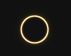 Wall Mural - golden glowing ring with sparkling stardust and festive glitter. perfect for christmas designs, luxu