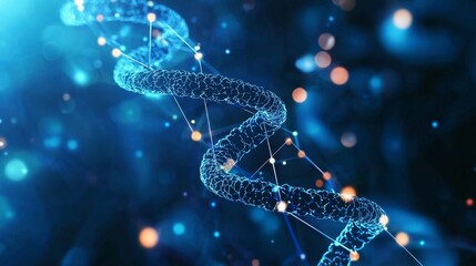 An abstract portrayal of the future of genetics and health.