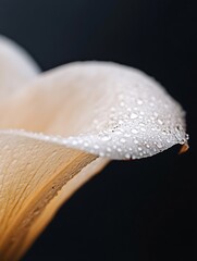 Leinwandbilder - Delicate flower petal adorned with fresh water droplets showcasing beauty of nature : Generative AI