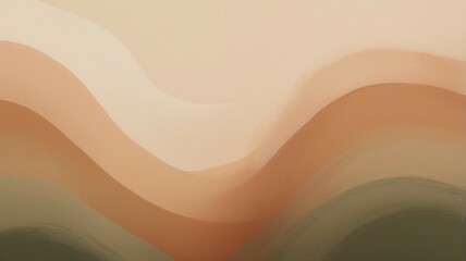 Leinwandbilder - A warm and organic minimalist gradient background featuring a blurred blend of earthy tones, including beige, terracotta, olive green, and soft cream.