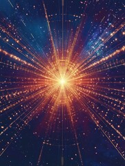 Poster - Dazzling Abstract Background with Radiant Light Burst, Symbolizing Energy and Innovation. Perfect for Tech Presentations, Sci-Fi Designs, and Futuristic Projects.