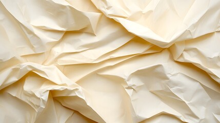 Poster - Textured Crumpled Paper Background in Soft Cream Color