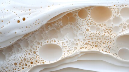 Poster - abstract foam texture with bubbles and soft creamy tones