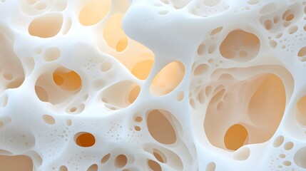 Poster - Abstract Organic Texture with Soft Curves and Open Spaces in White