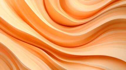 Poster - Soft Flowing Waves in Warm Peachy Tones for Abstract Backgrounds
