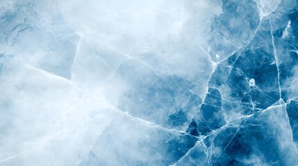 Poster - Light Blue Marble Texture Background with Cracks and Veins