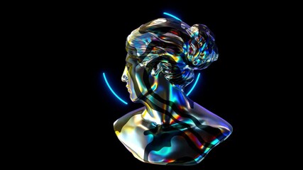 3d abstract human bust.