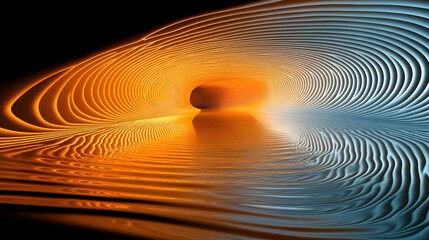 Poster - vibrant abstract tunnel with flowing lines and soft light effects