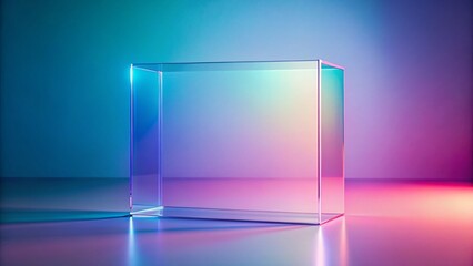 Poster - Glassmorphism Square Frame: Modern Minimalist Design for Text Overlay