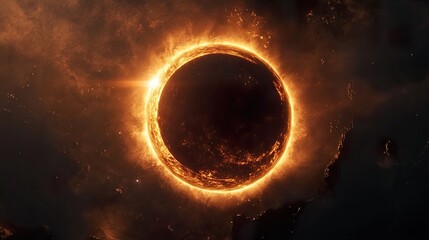 Wall Mural - eclipse reverie: a journey through deep space and celestial wonders